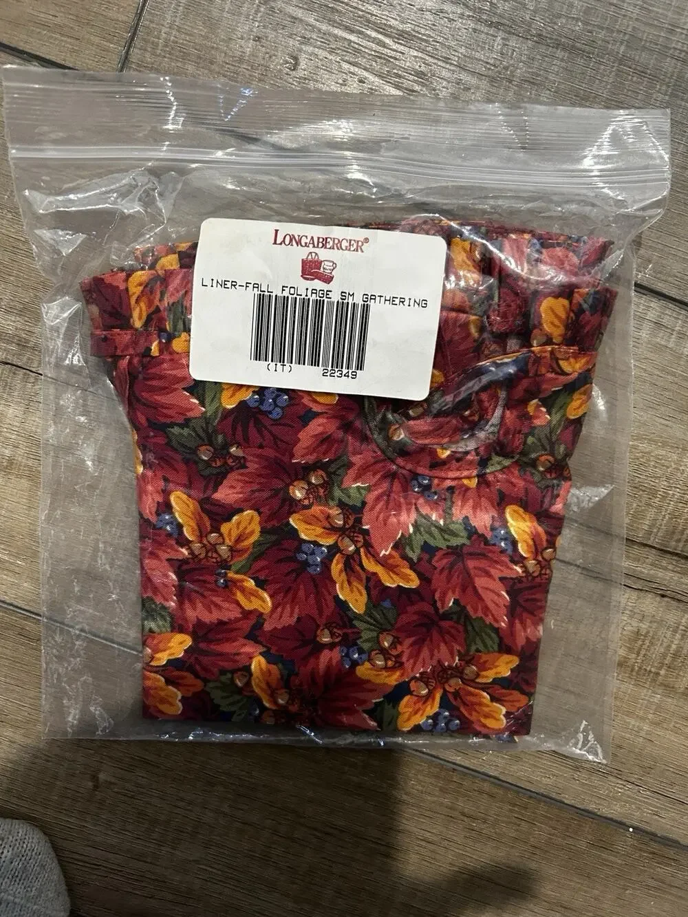 Longaberger Fall Foliage Liner Small Gathering Basket NEW